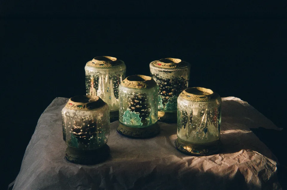 Winter Candlejars by Peter Poole.