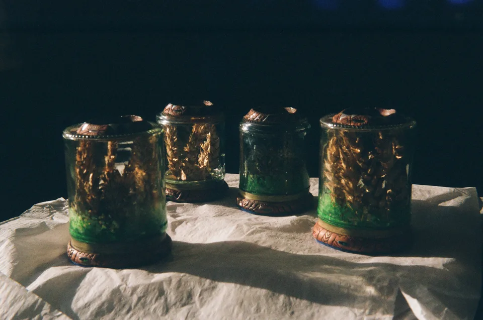Harvest Candlejars by Peter Poole.