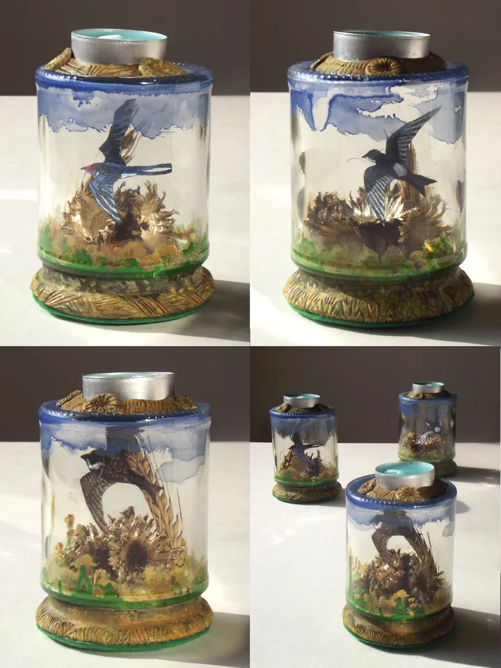Harvest & Autumn Tree Candlejars by Peter Poole.