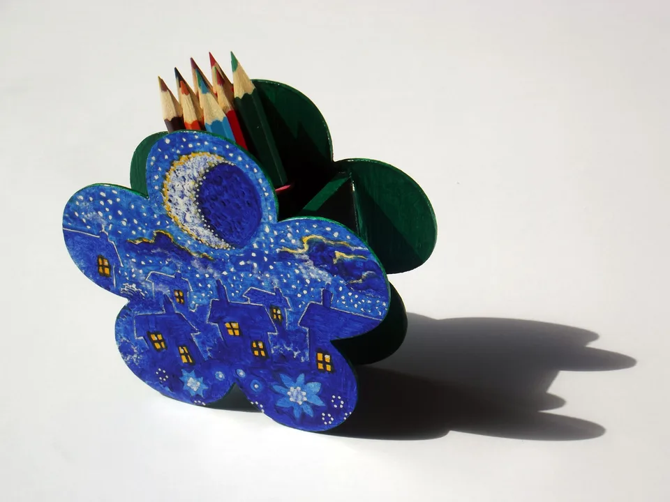 Night and Flowers Pencil Box by Peter Poole.
