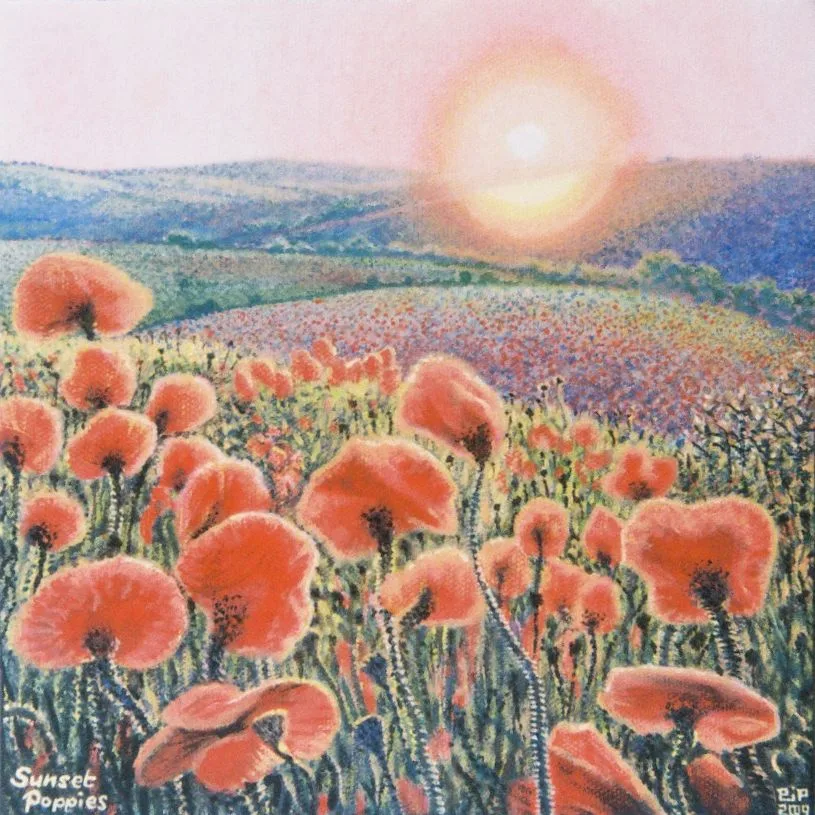Sunset Poppies by Peter Poole.