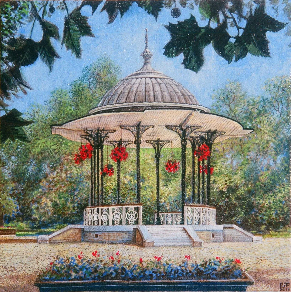 Bandstand with Flowers by Peter Poole.