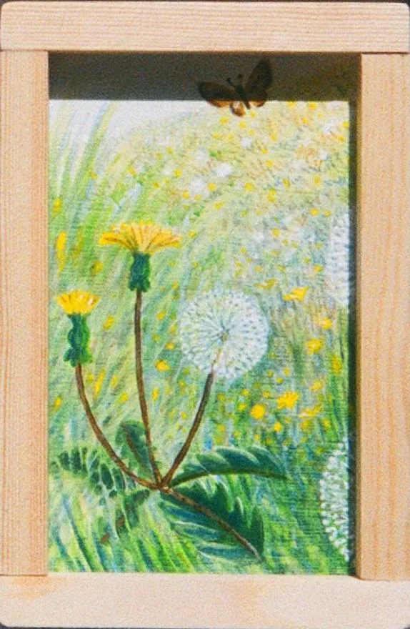 Painted Postcards on Wood (2011) by Peter Poole.