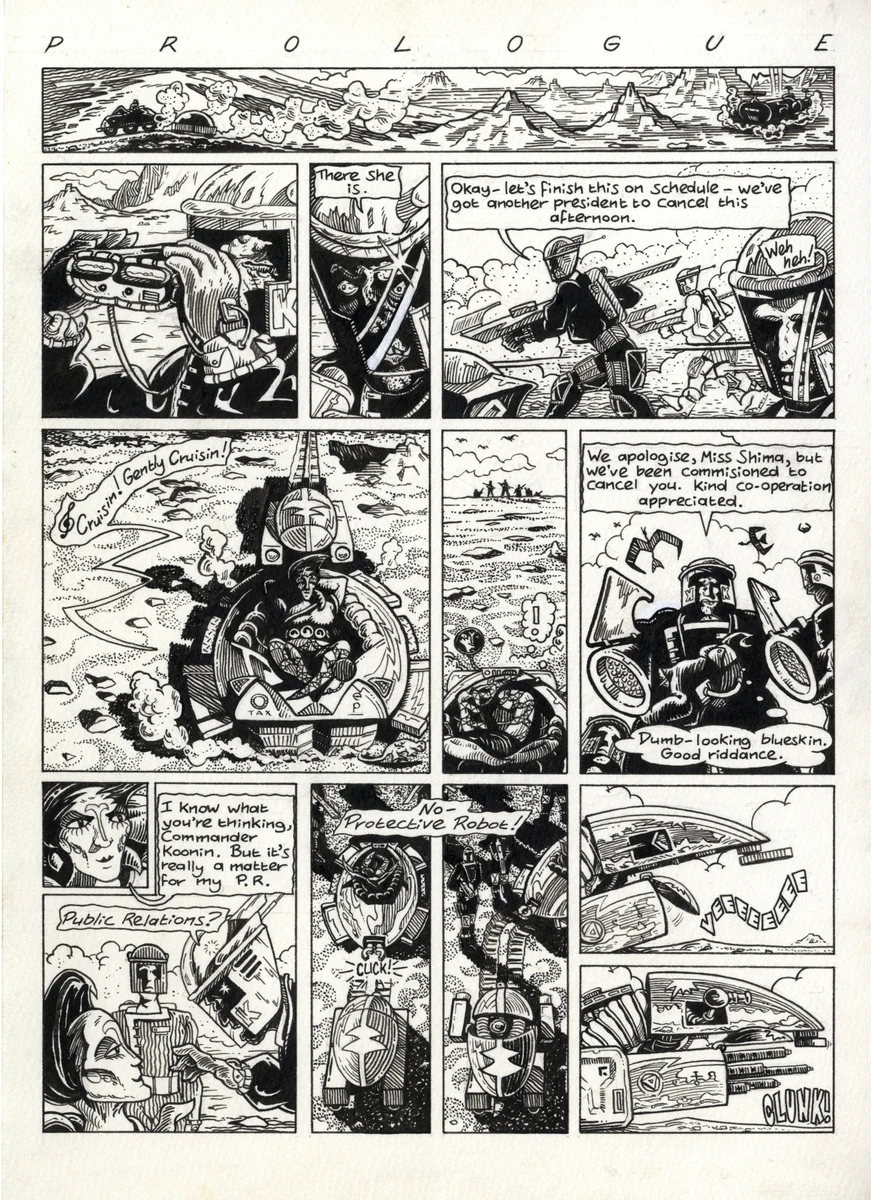 The opening page from The Mercenary by Peter Poole.
