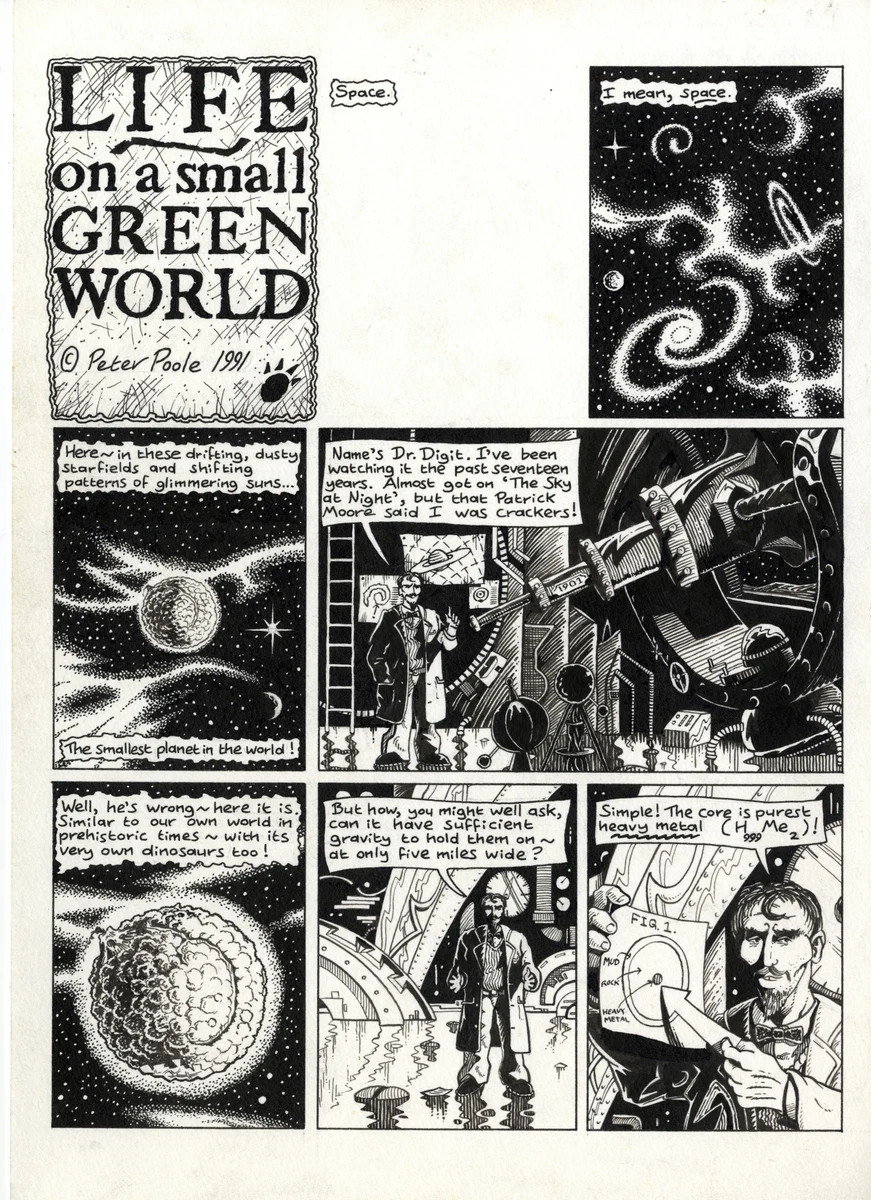 The opening page from Life on a Small Green World by Peter Poole.