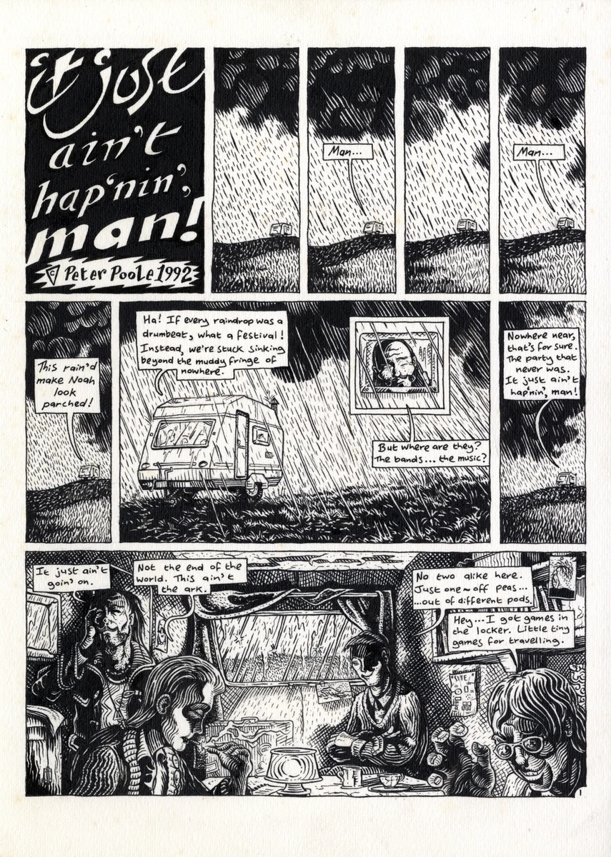 The opening page from It Just Ain’t Hap’nin’, Man! by Peter Poole.