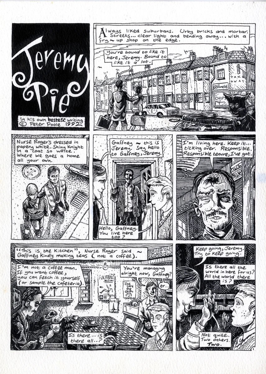The opening page from Jeremy Pie by Peter Poole.