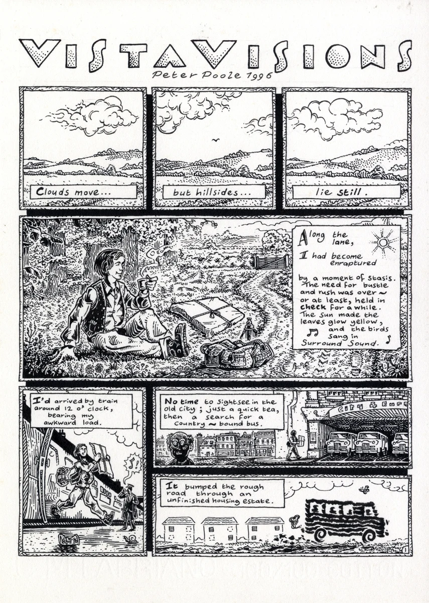 The opening page from Vista Visions by Peter Poole.