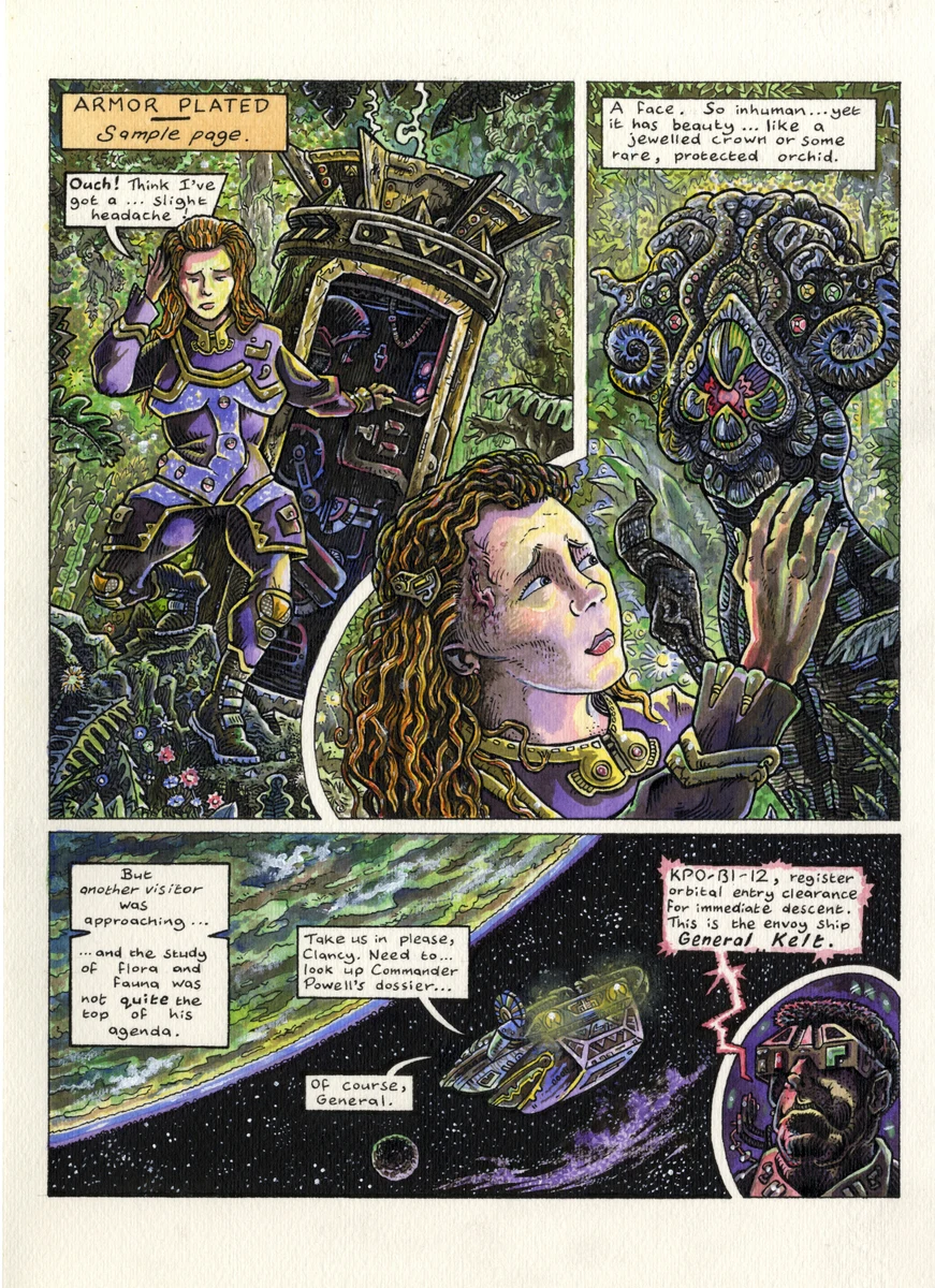 Sample page from Armor Plated by Peter Poole.