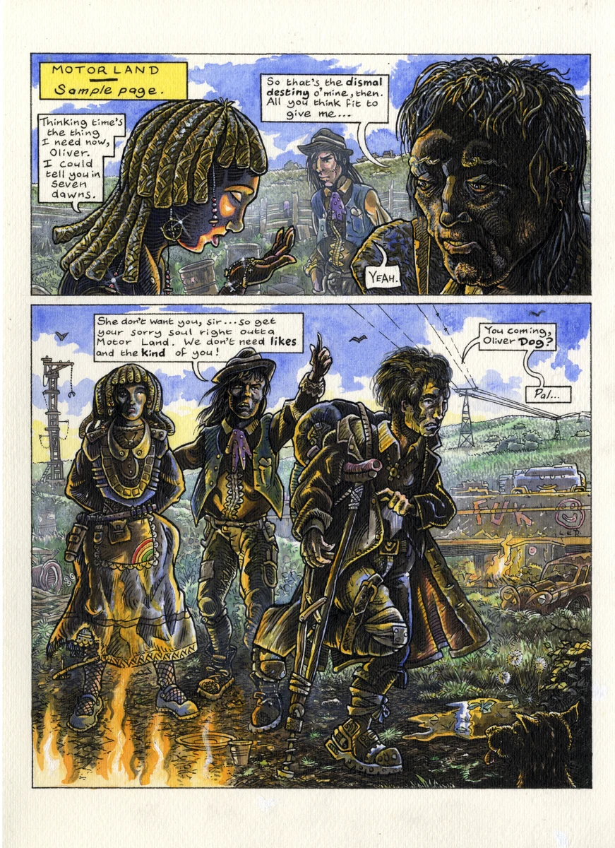 Sample page from Motorland by Peter Poole.