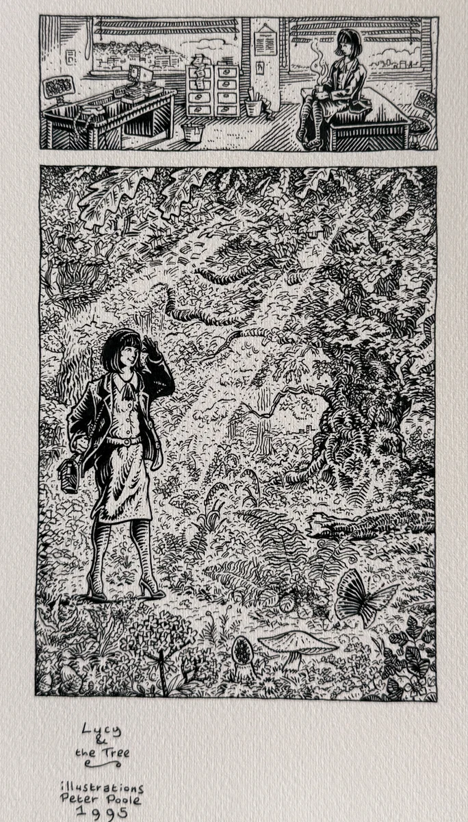 Lucy and the Tree illustration by Peter Poole.