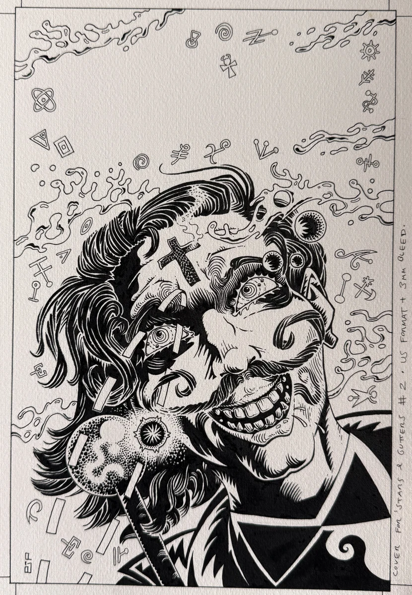 Cover for Stars and Gutters magazine by Peter Poole.