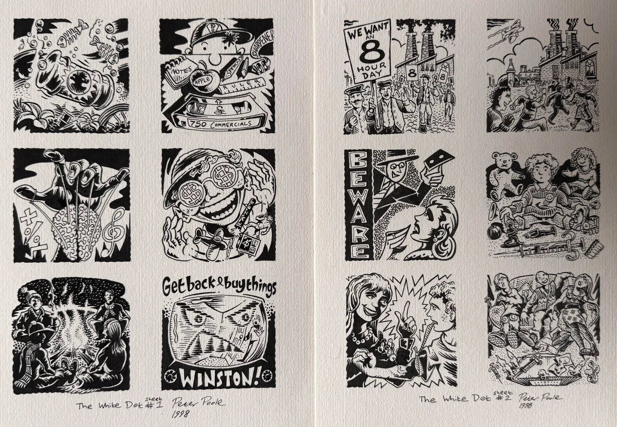 Illustrations for The White Dot Book by Peter Poole.
