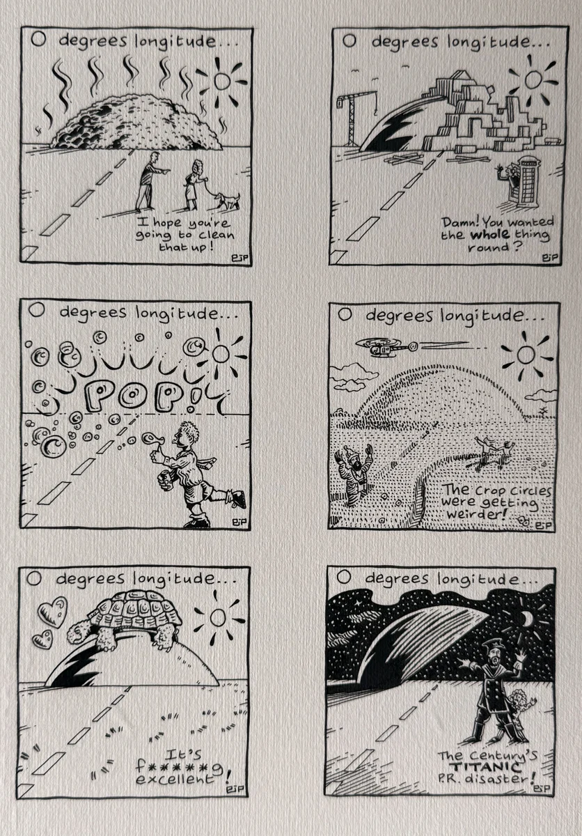 Millennium Dome Cartoon by Peter Poole.