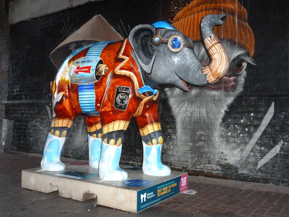 Learning to Fly, Peter Poole's Herd in the City commission in Southend-on-Sea.